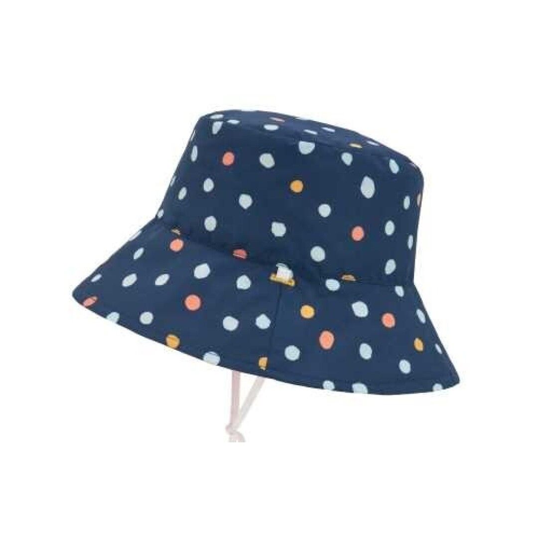 Gorro Playa Reversible UPF 50 Lunares Navy 2-5 años