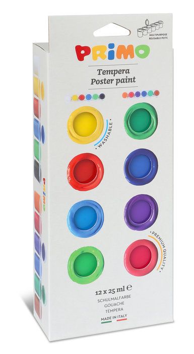 Témperas Premezcladas 25ml 12 colores surtidos