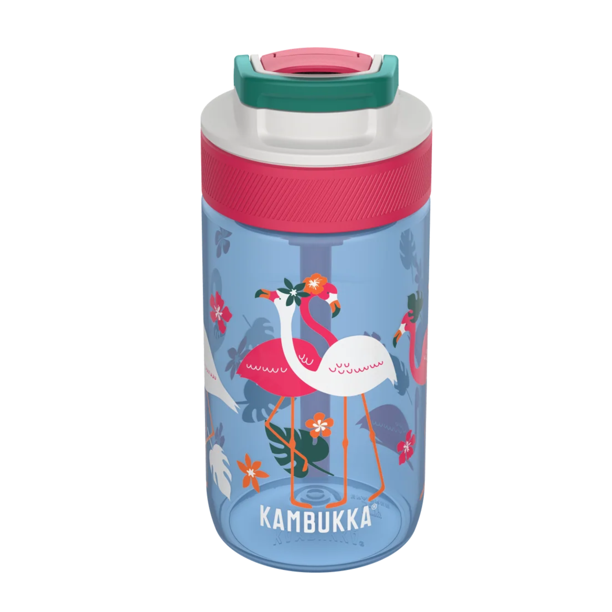 Botella Pajita 400ml BLUE FLAMINGO Kambukka