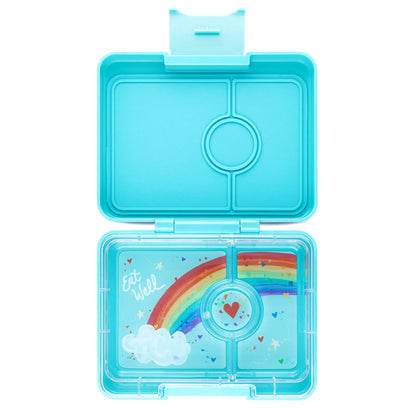 YUMBOX Snack 3 Compartimentos -  Rainbow Aqua