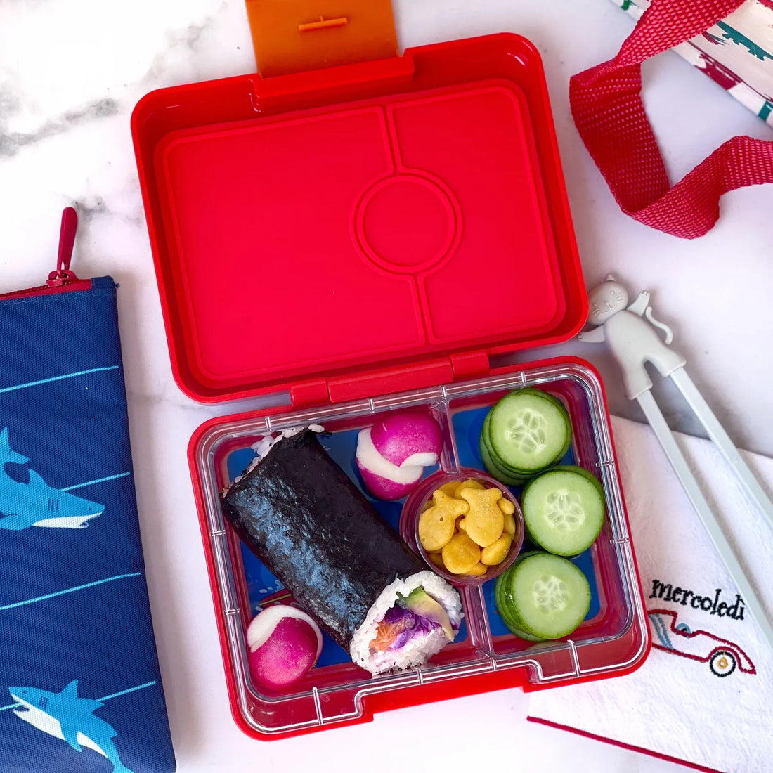 YUMBOX Snack 3 Compartimentos -  Roar Red