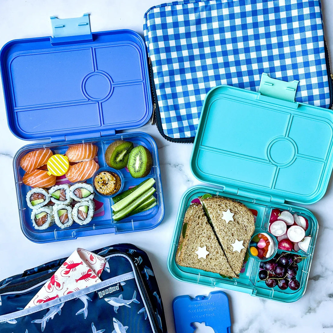 YUMBOX Tapas 4 Compartimentos - Shark Tray Monte Carlo Blue