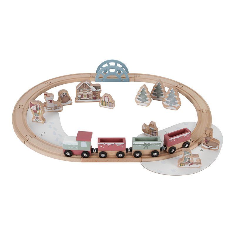 Sistema Tren Navidad Madera Little Dutch