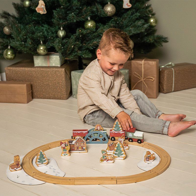 Sistema Tren Navidad Madera Little Dutch