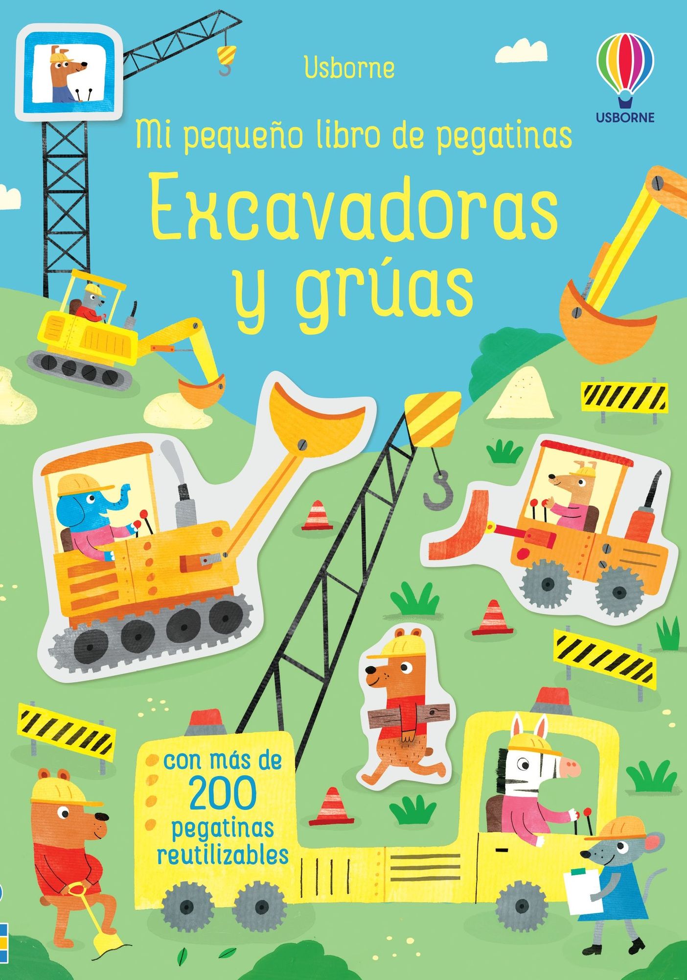 Libro Pegatinas Excavadoras y Grúas