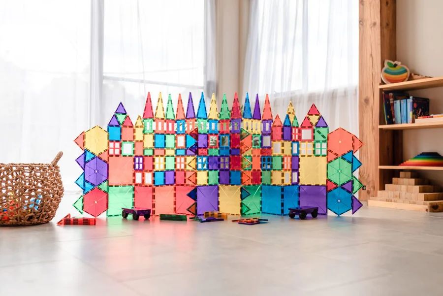 Construcciones Magnéticas Rainbow Mega Pack 212 piezas - Connetix Tiles