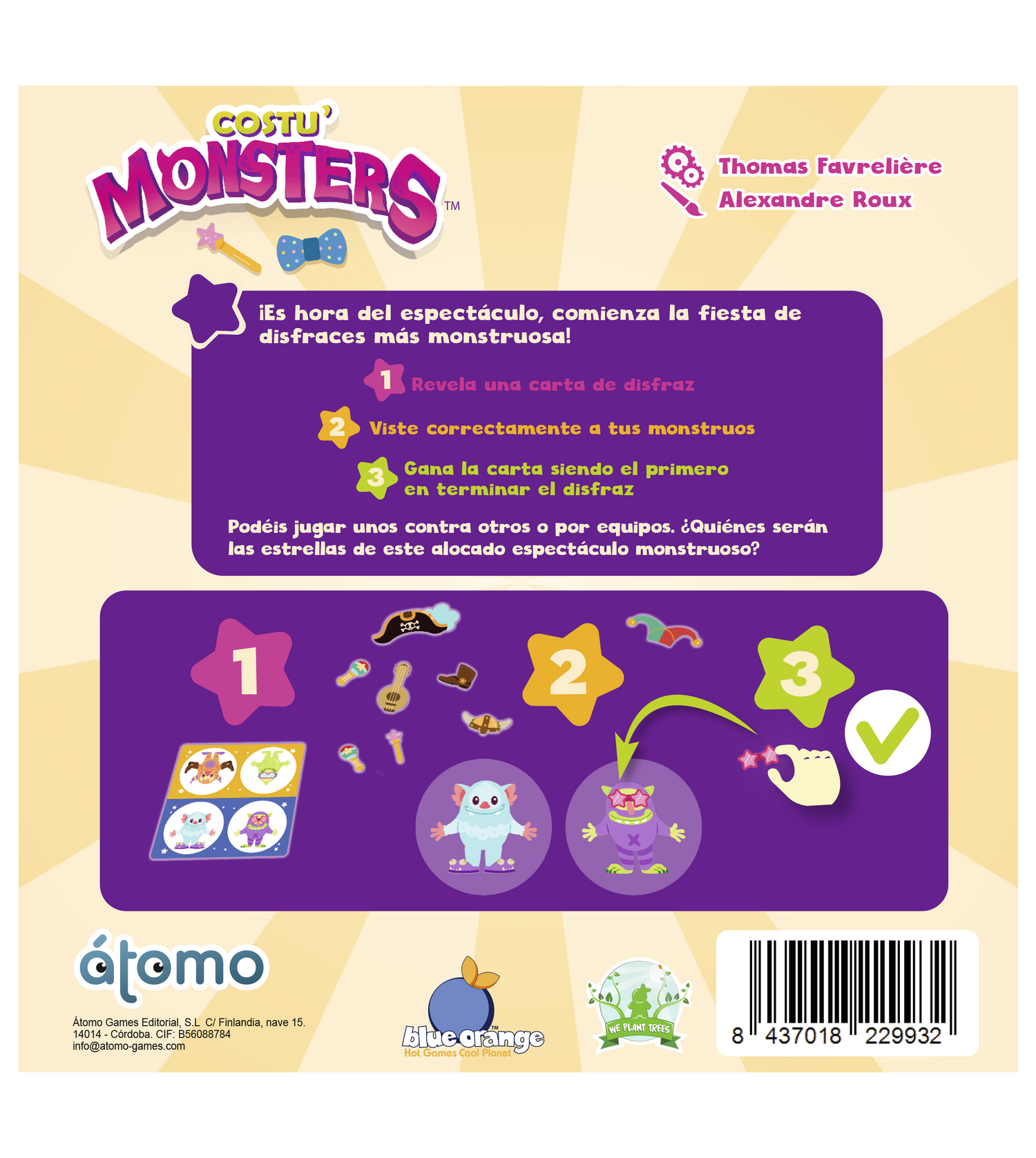Juego Costu Monsters