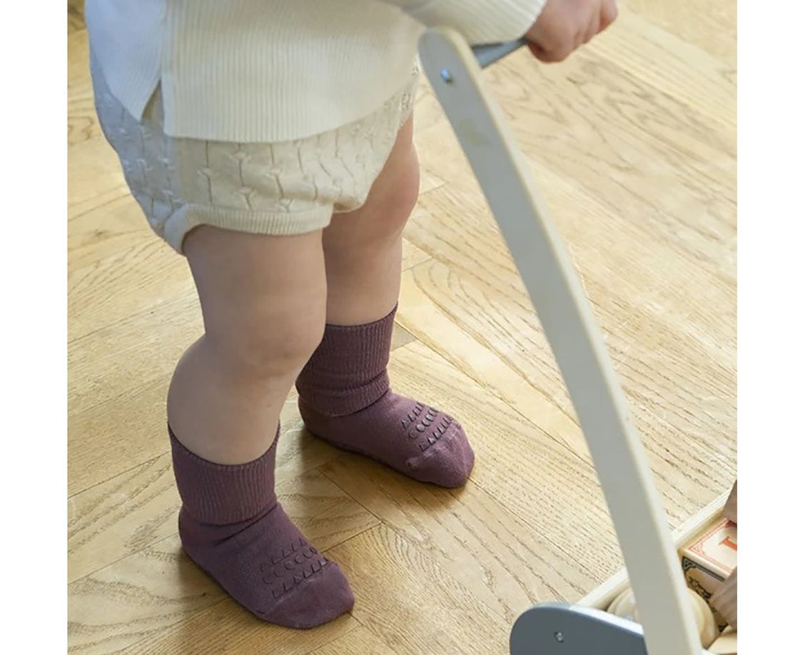 Calcetines Suela Antideslizante Bambú Misty Plum