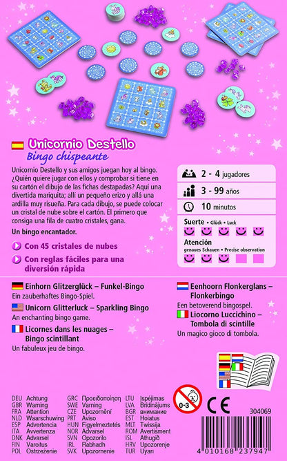 Juego Unicornio Destello - Bingo Chispeante Haba