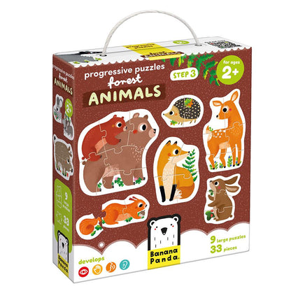 9 Puzzles Progresivos Animales del Bosque