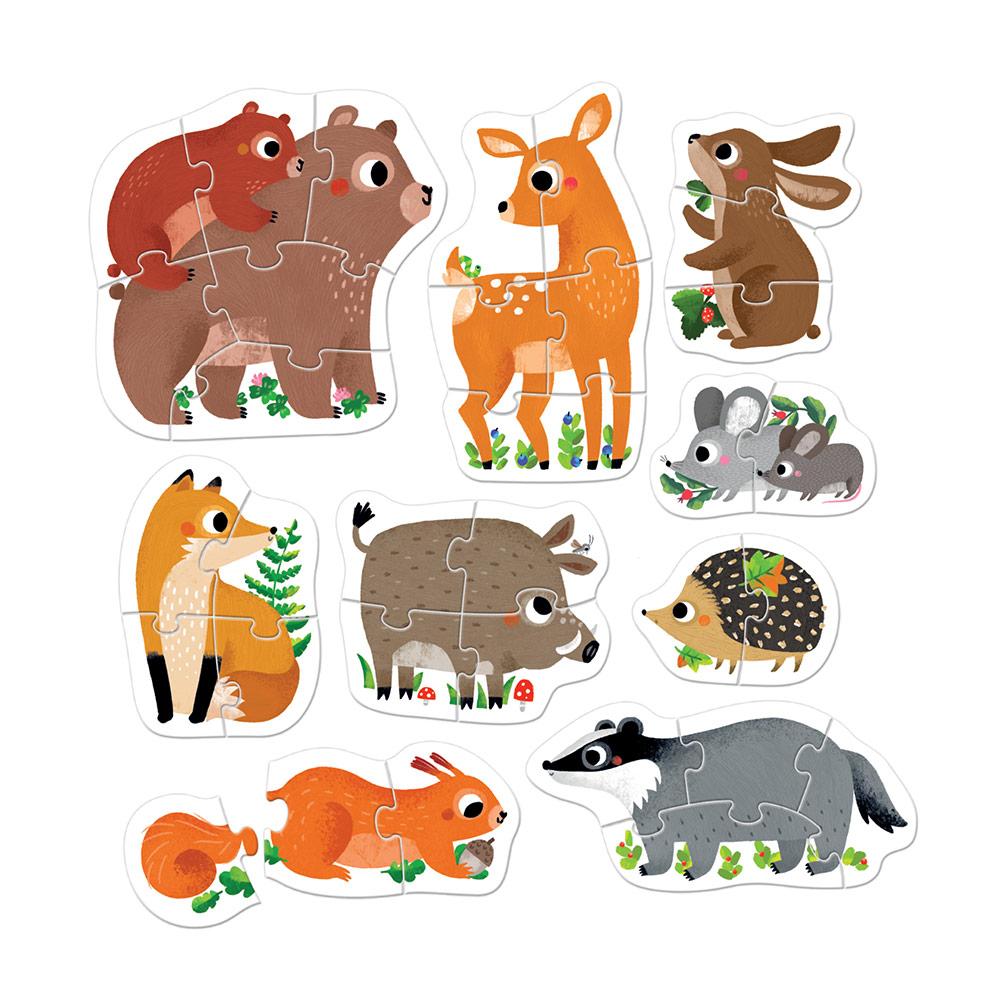 9 Puzzles Progresivos Animales del Bosque