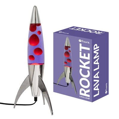 Lámpara Lava Rocket Rojo y Morada Fisura