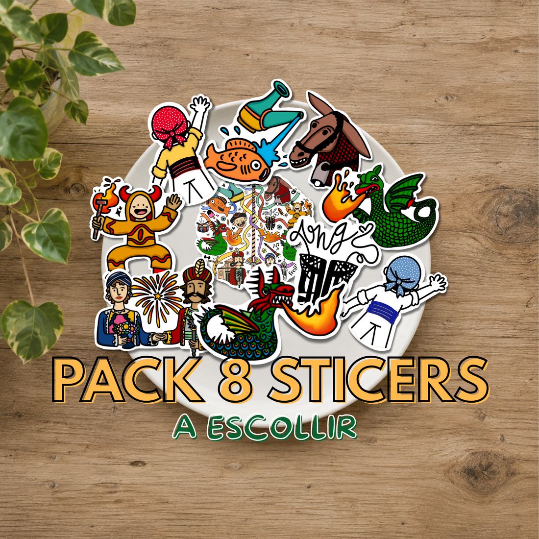 Pack 8 Stickers Festa Major VNG