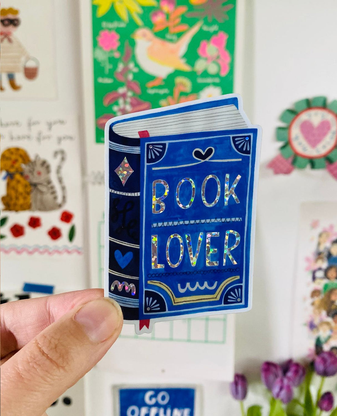 Sticker Purpurina BOOK LOVER Daria Solak