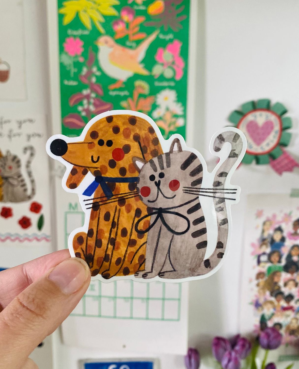 Sticker CAT AND DOG Daria Solak