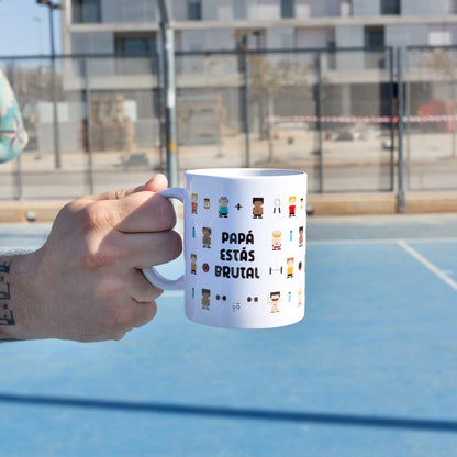 Taza &quot;Papá estás brutal&quot;