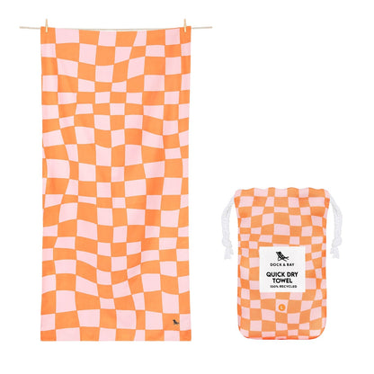 Tovallola Platja Microfibra Dock &amp;amp; Bay Check Orange