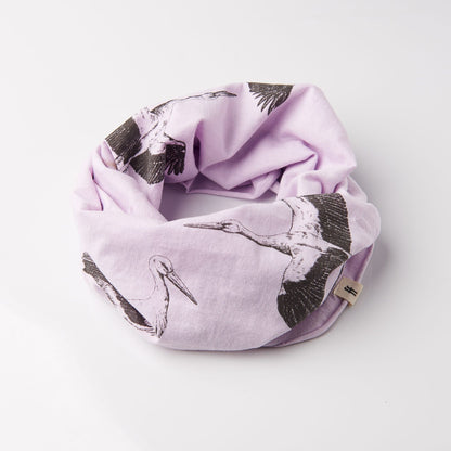 Cuello Pañuelo Adulto Cigüeña Blanca Lila