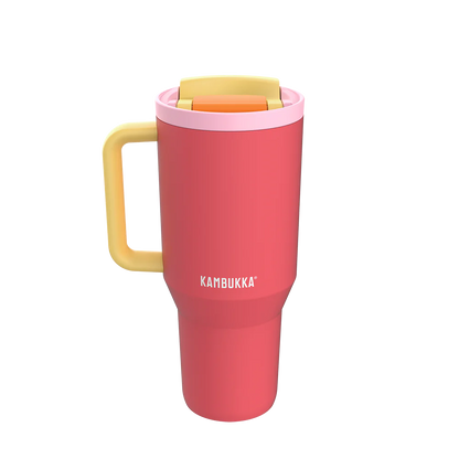 Botella Térmica Pajita 950ml PINK PAPAYA Kambukka