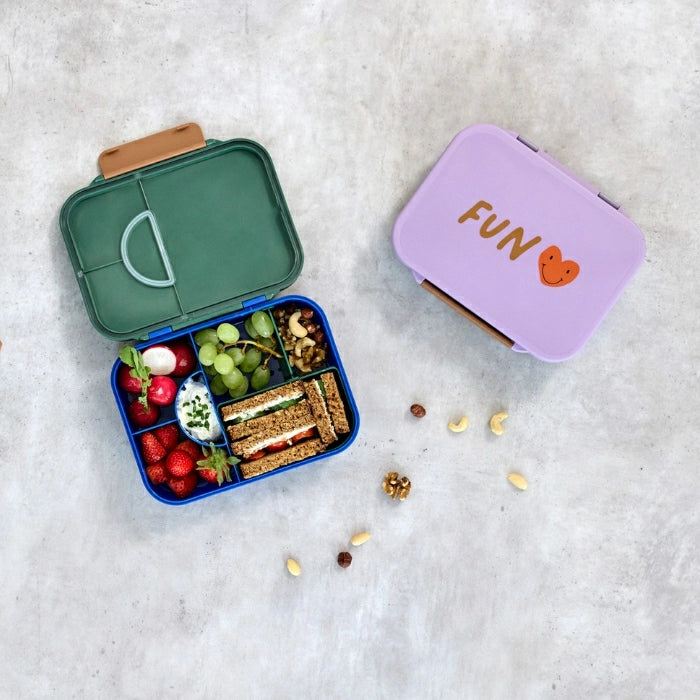 Fiambrera Bento Lunchbox- Compartimentos Heart Lavender Lässig