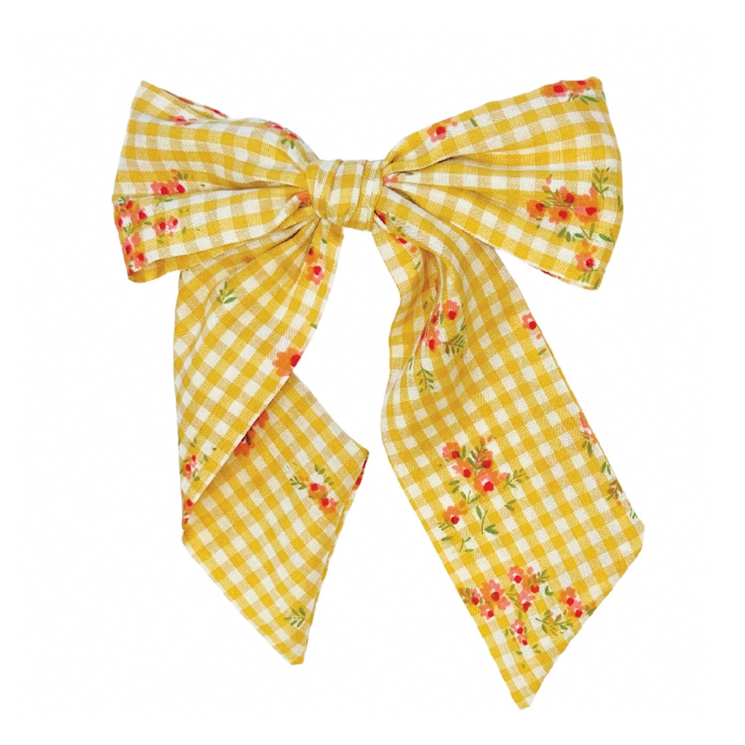 Clip Lazo Grande Gingham Vichy Amarillo Rockahula