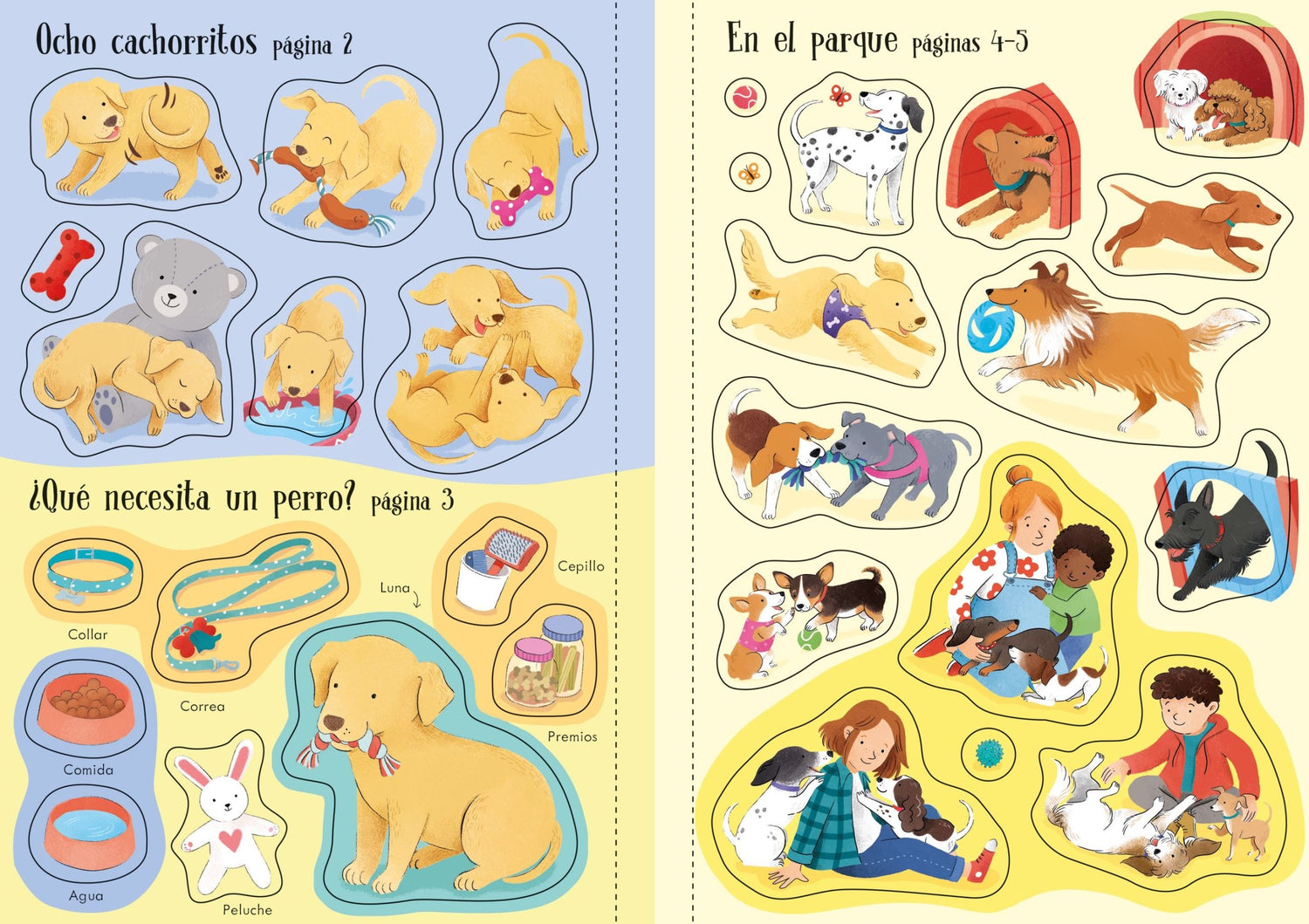 Libro Pegatinas Perros y Cachorritos Usborne