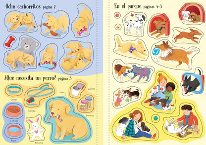 Libro Pegatinas Perros y Cachorritos Usborne