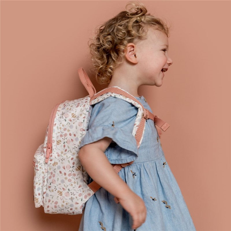 Mochila Infantil Flores Mariposas Little Dutch