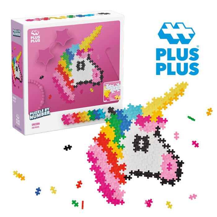 Puzzle Construcciones Plus Plus Pack Unicornio 250 piezas