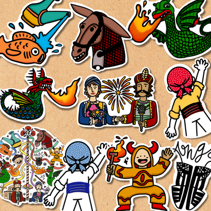 Pack 3 Stickers Festa Major VNG