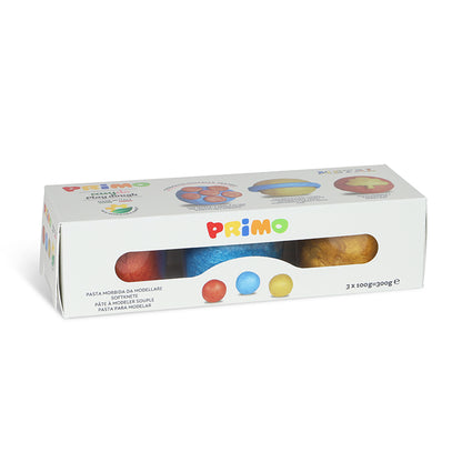 Pasta Modelar 100g 3 Colores Metálicos Primo