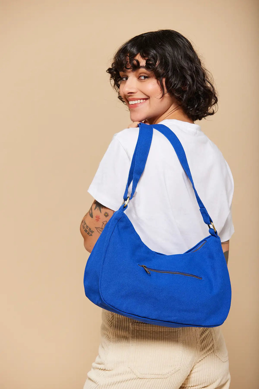 Bolso Rosa Bandolera Azul Eléctrico