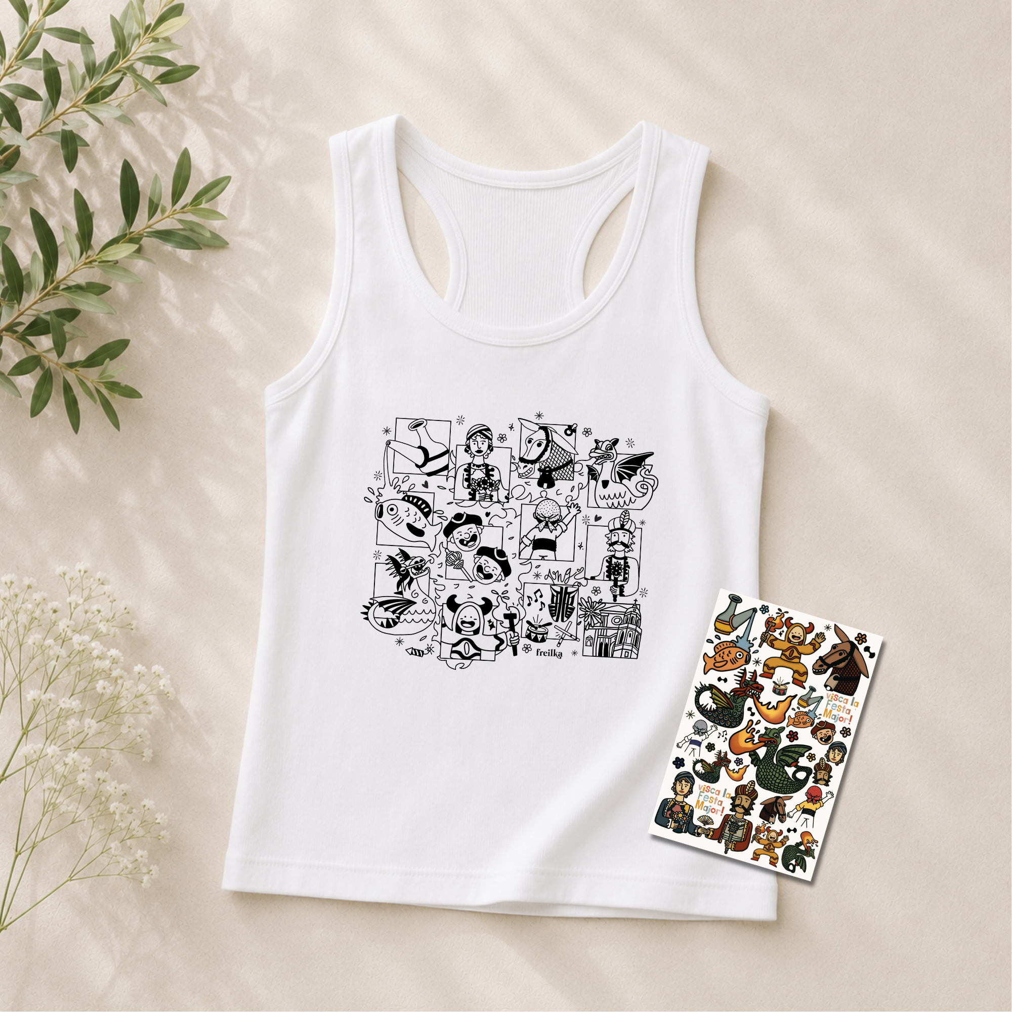 Pack Samarreta Tirants Ajustada + Tattoos
