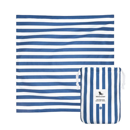 Toalla Playa Microfibra Dock &amp; Bay XXL Azul Navy