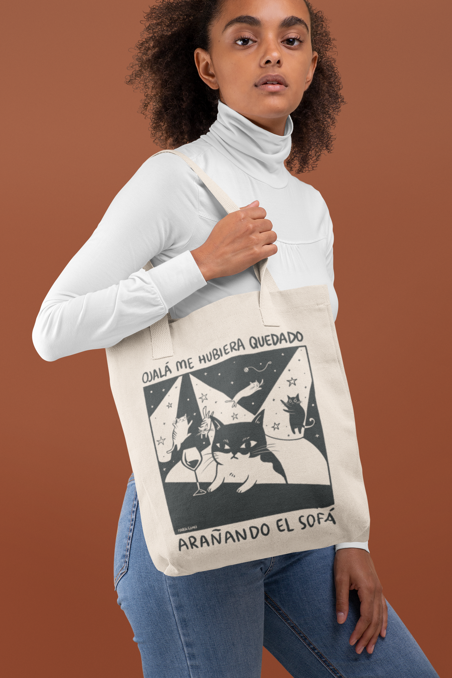 Tote Bag OJALÁ ME HUBIERA QUEDADO ARAÑANDO EL SOFÁ