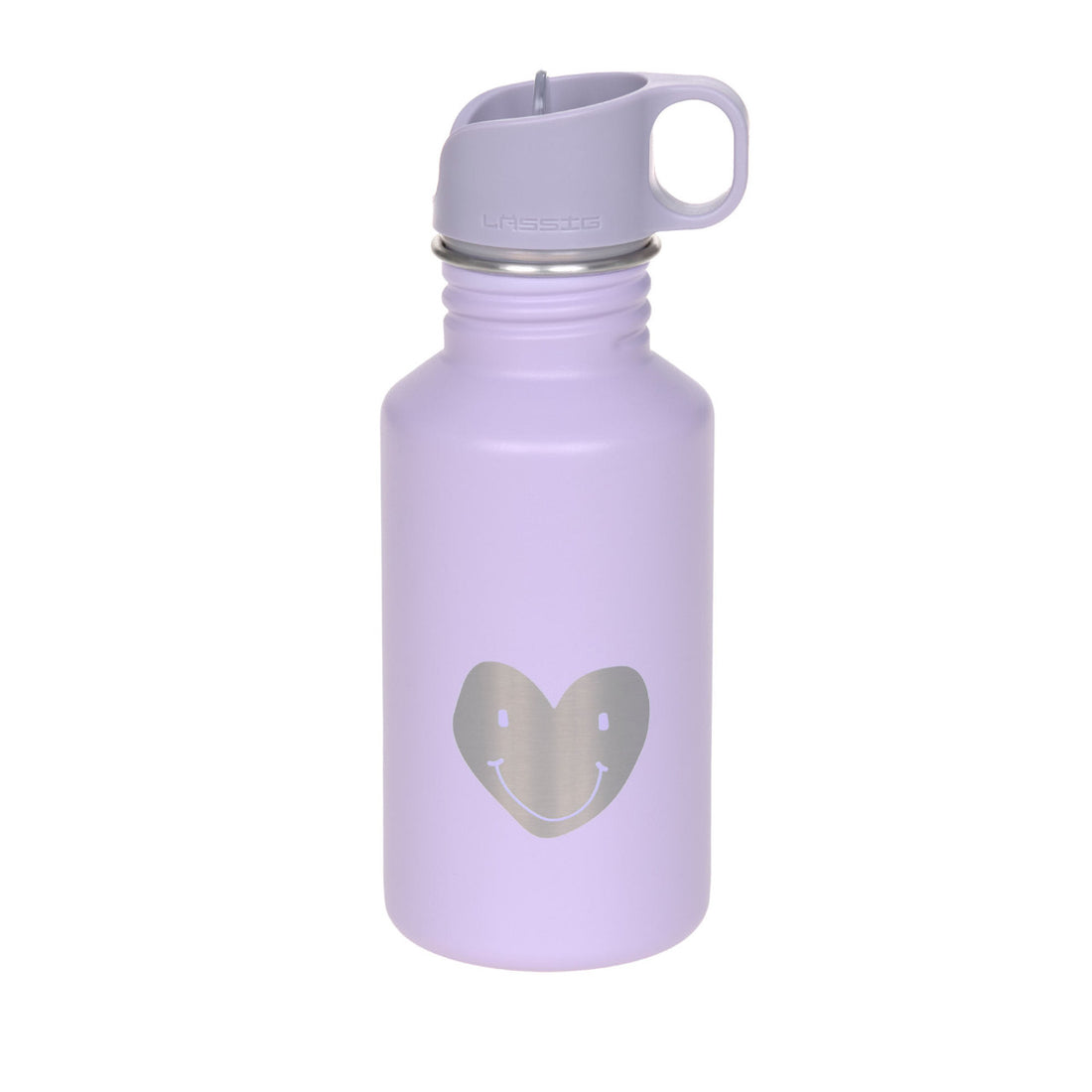 Botella Acero Pajita Heart Lavender Lässig 500ml